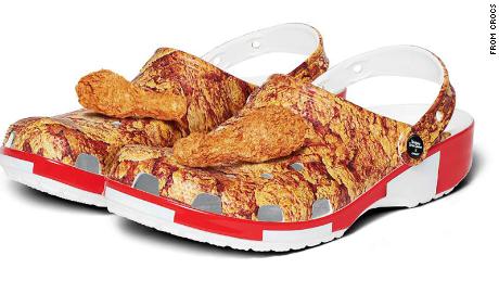 KFC and Crocs created a barrier that would be covered in fried chicken.