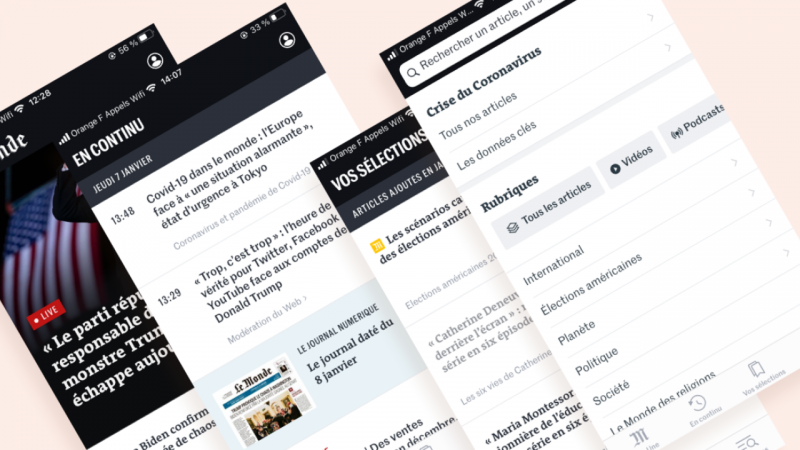 Le Monde introduces a new version of its mobile app