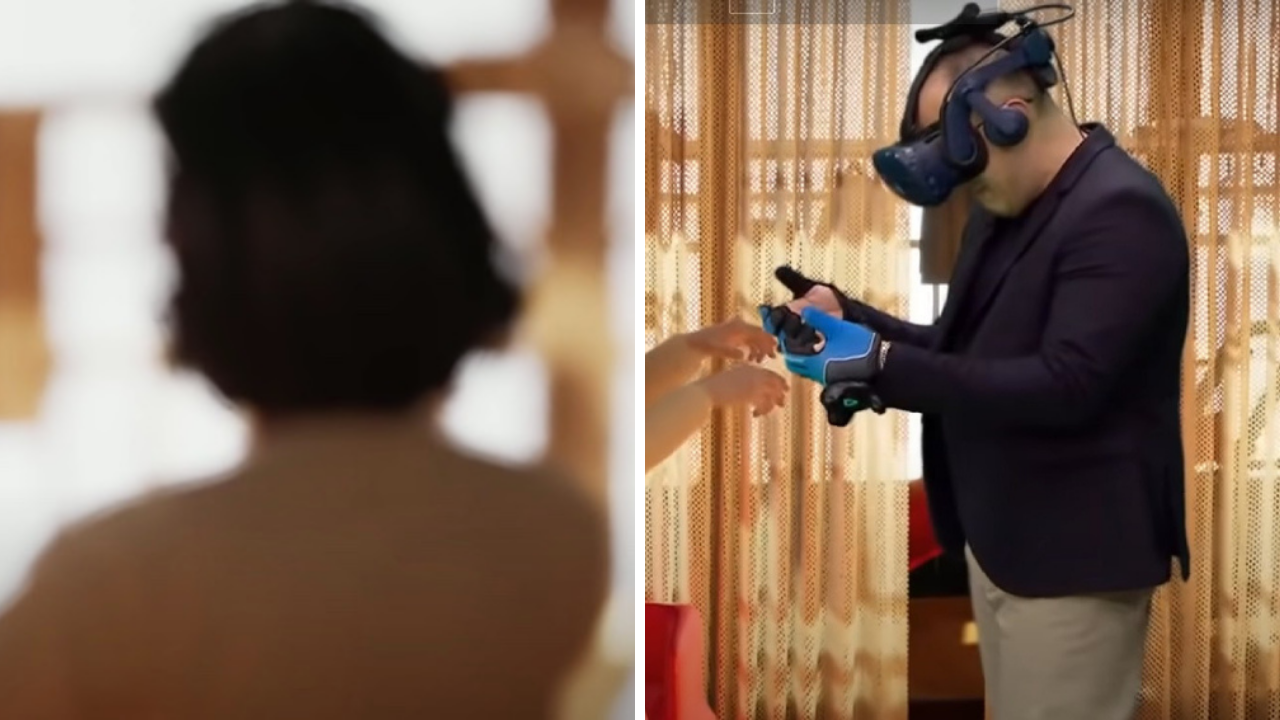 The man finds his deceased wife thanks to virtual reality