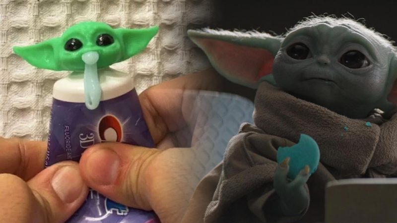 Baby Yoda vomiting toothpaste is the tool The Mandalorian fans have missed