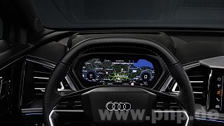 The instrument cluster of the Audi Q4 is digital