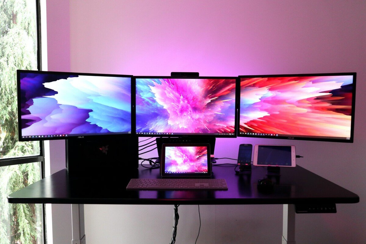 Configured with multiple screens