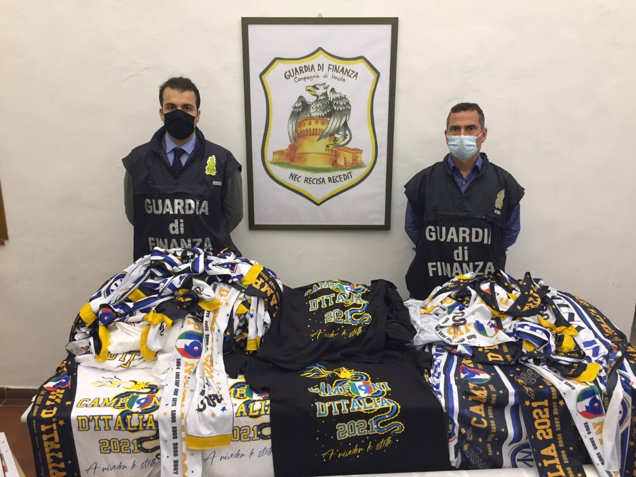 Imola, Maxi confiscated counterfeit Inter tools for Scudetto
