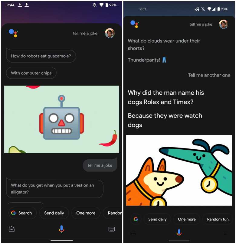 Redesign of the Google Assistant app for smartphones