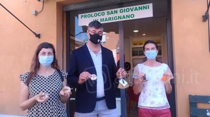 Tools to promote San Giovanni.  They leave the village on Thursday