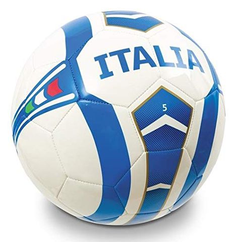 Stitched soccer ball from Italy team, white blue color لون