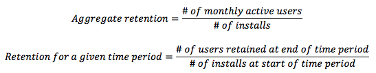 Mobile app retention formula