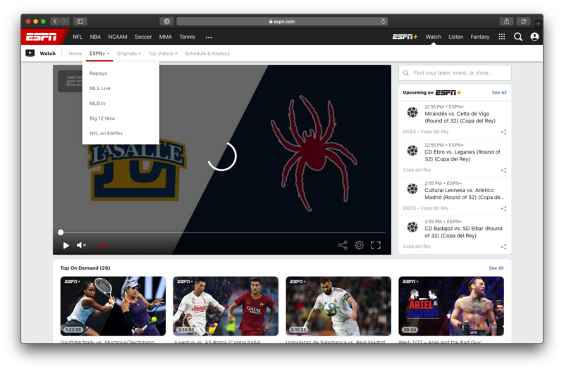 ESPN Plus Web Content