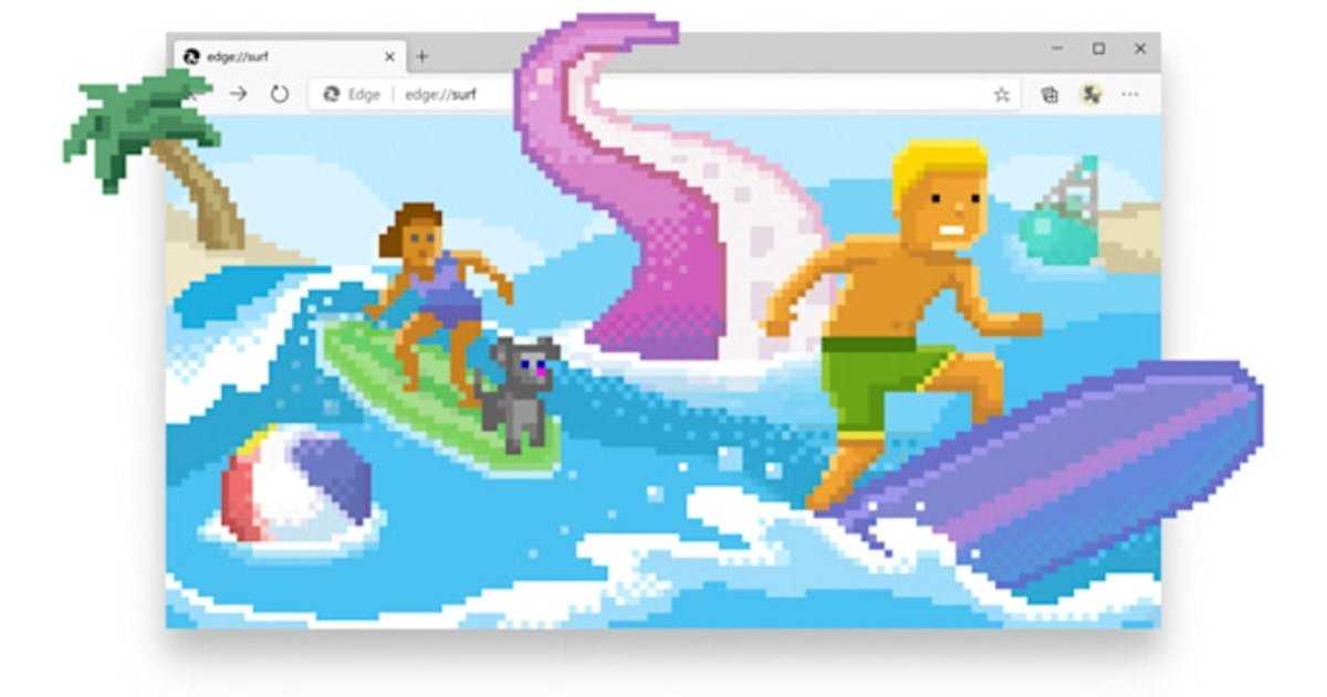 How to play the surf mini-game in Microsoft Edge on PC and mobile