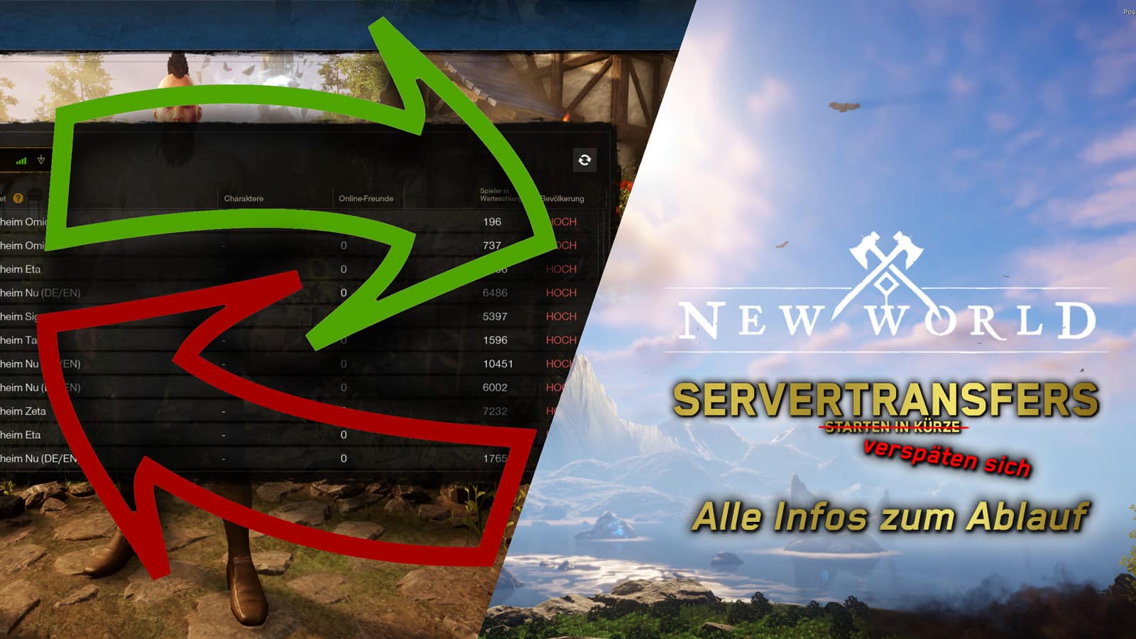 A new world: all the details about server transfers – start later than expected