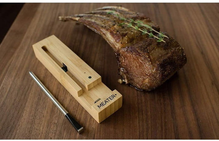 Smart baking thermometer used for cooking meat.