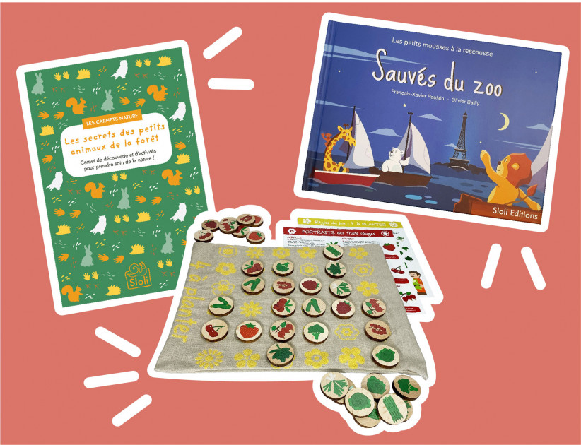 Win a made in France wooden toy, book, and book about nature activities