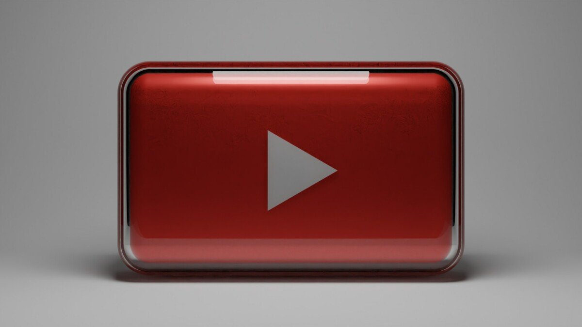 3D rendering of the YouTube logo