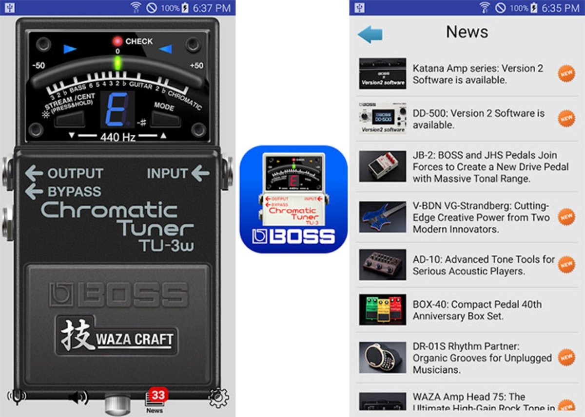 BOSS Tuner: One of the best guitar tuning apps