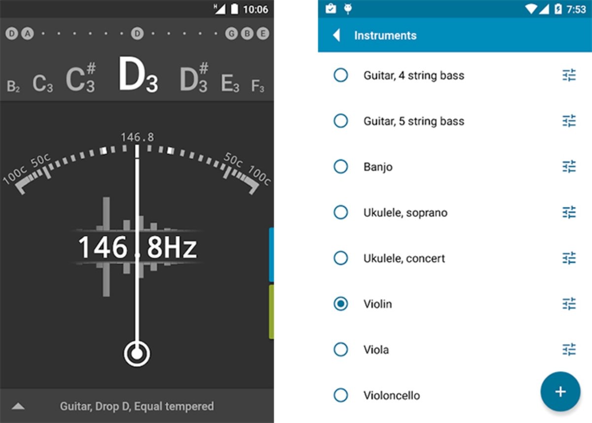 gStrings: a perfect mobile application for tuning various musical instruments