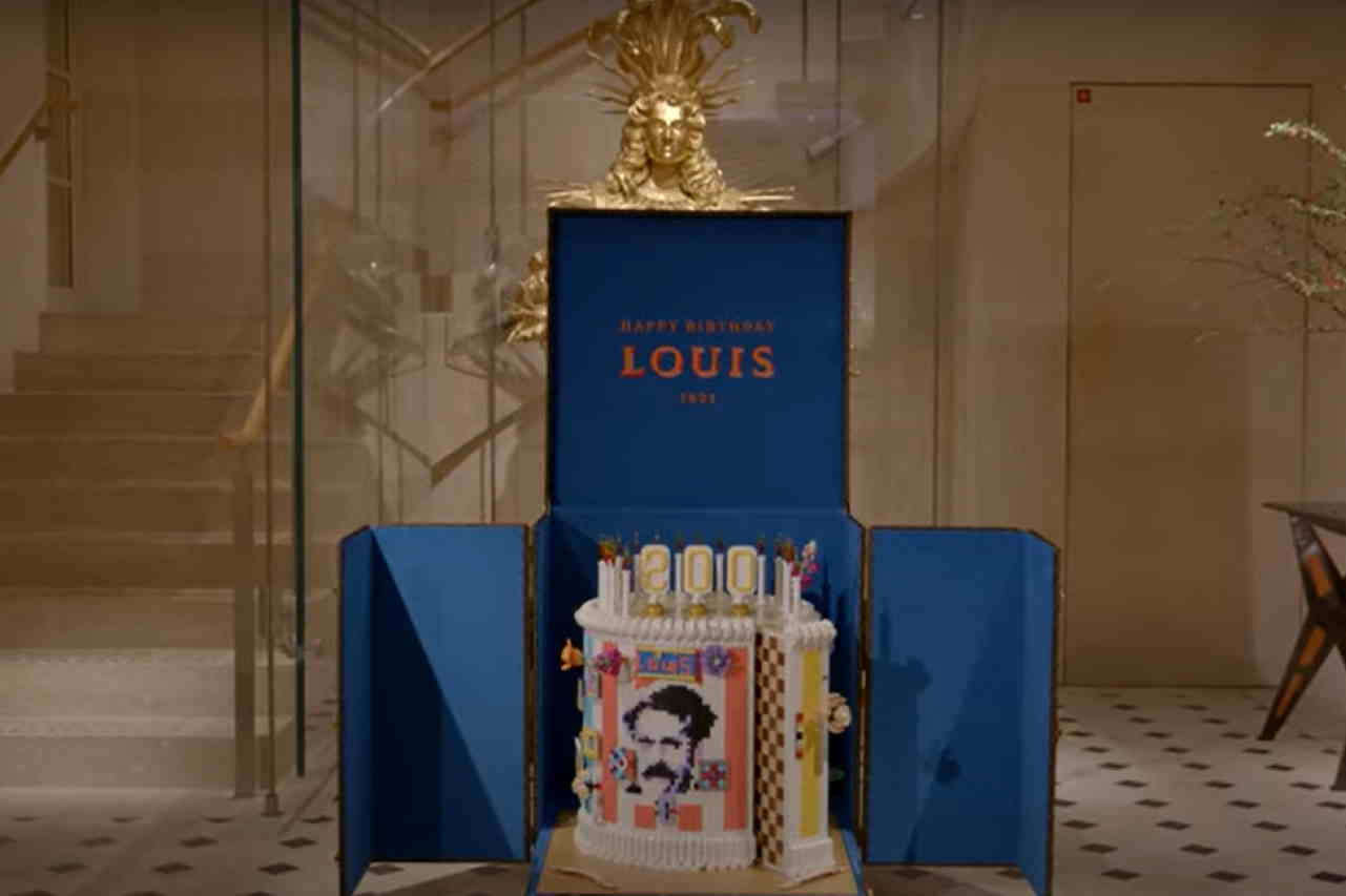 An exclusive cake of 31,700 LEGO bricks celebrating the 200th anniversary of Louis Vuitton