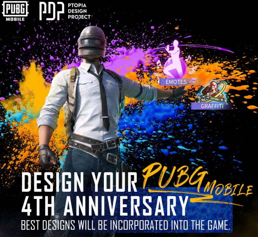 PUBG Mobile 4th Anniversary Event: Emoticon / Graffiti Design will be the best once in the game.
