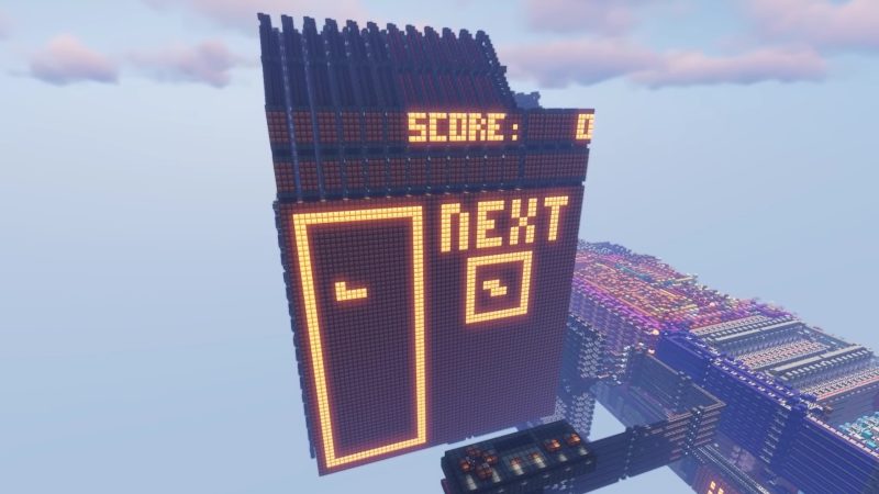 Genius builds a computer in Minecraft that can run its own games