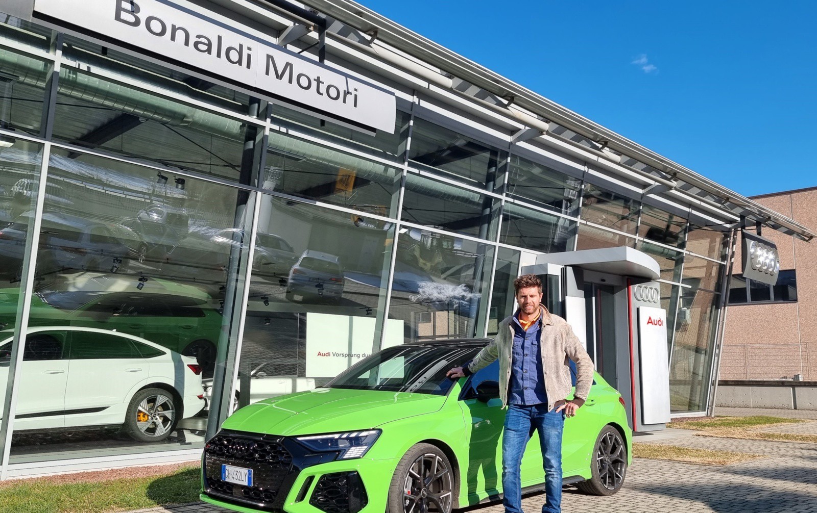 The Audi RS 3 Sportback is the first of its kind in Valsassina and Valtellina