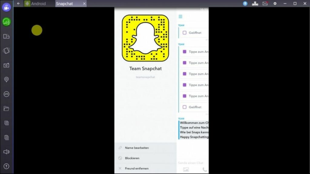 Download Snapchat on PC BlueStacks Emulator
