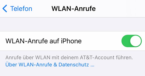 WLAN telephony is also quickly activated on the iPhone.  (Photo: Apple)