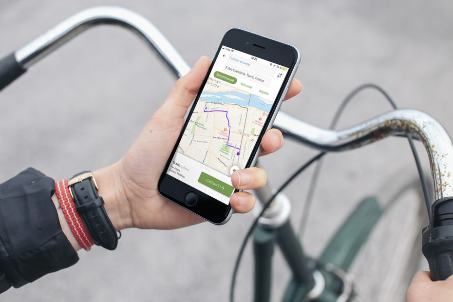 Mobile app to find your route by bike and e-bike