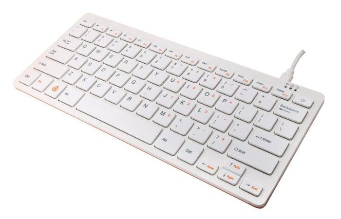 Orange Pi 800 computer in keyboard