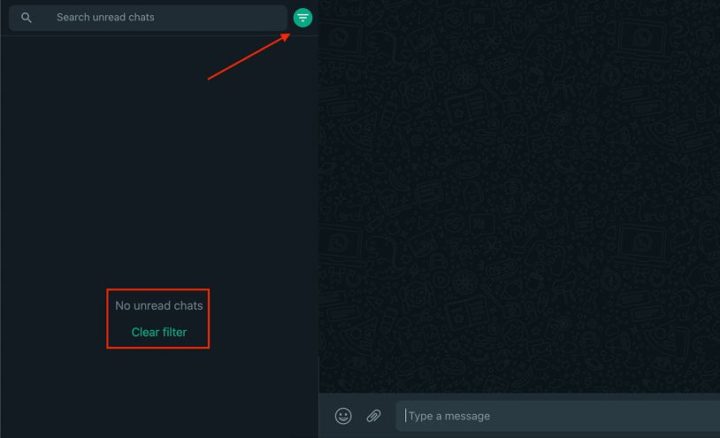 WhatsApp for desktop gets a new chat filter