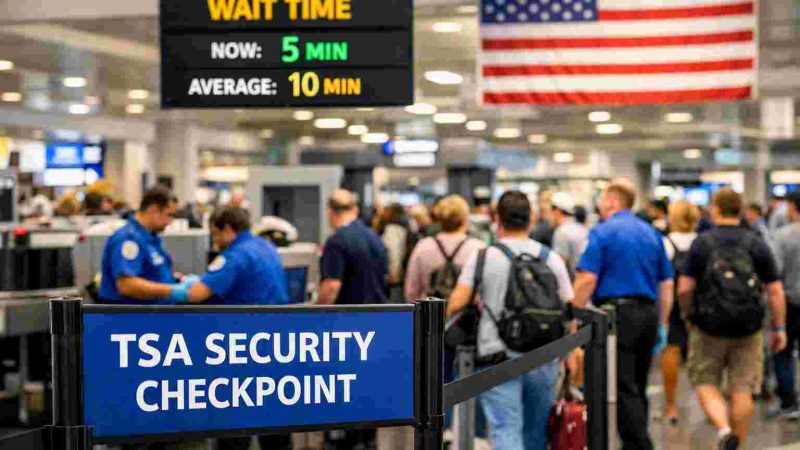 Airport Wait Times Drop as TSA Workers Receive Back Pay After Shutdown
