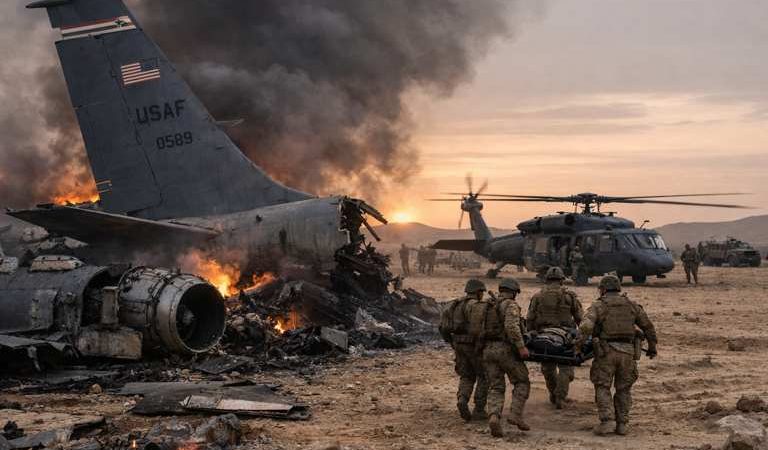 US Military Launches Rescue Operation After Refueling Aircraft Crash in Iraq